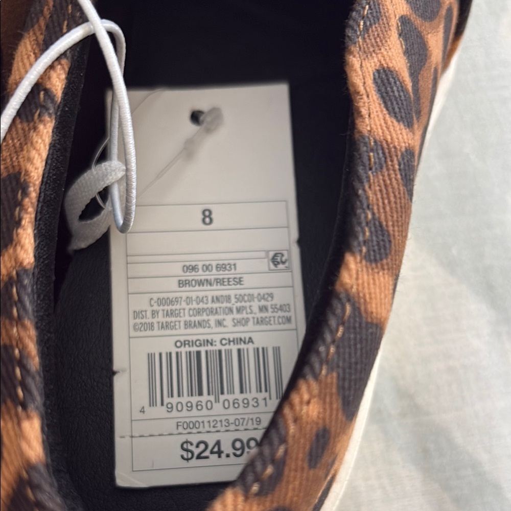 A new day Leopard Print Slip-On Sneakers size 8 NWT - Picture 4 of 5